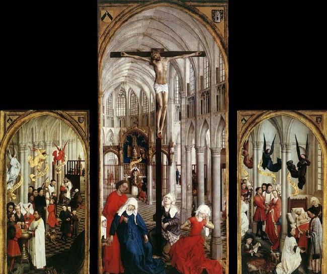 WEYDEN, Rogier van der Seven Sacraments Altarpiece oil painting picture